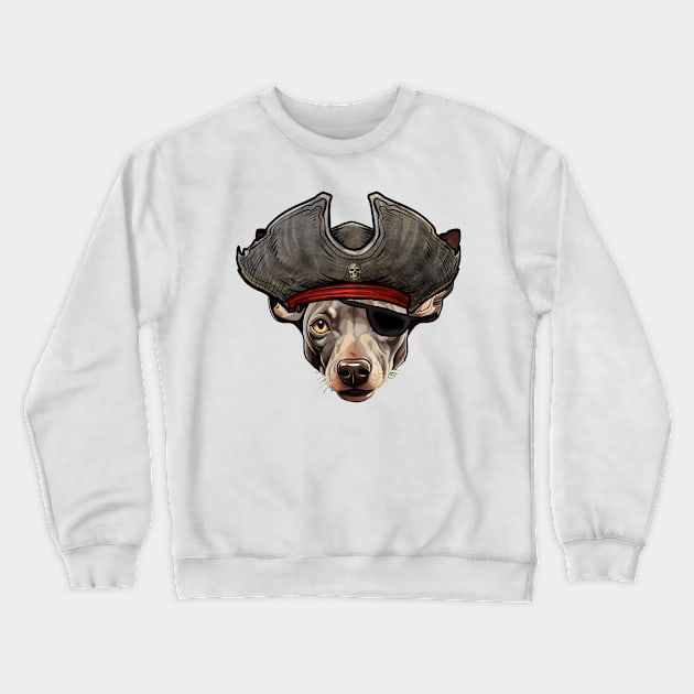 Funny Pirate Hairless Terrier Dog Crewneck Sweatshirt by whyitsme
